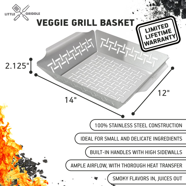 Grill Pan and Vegetable Basket Set