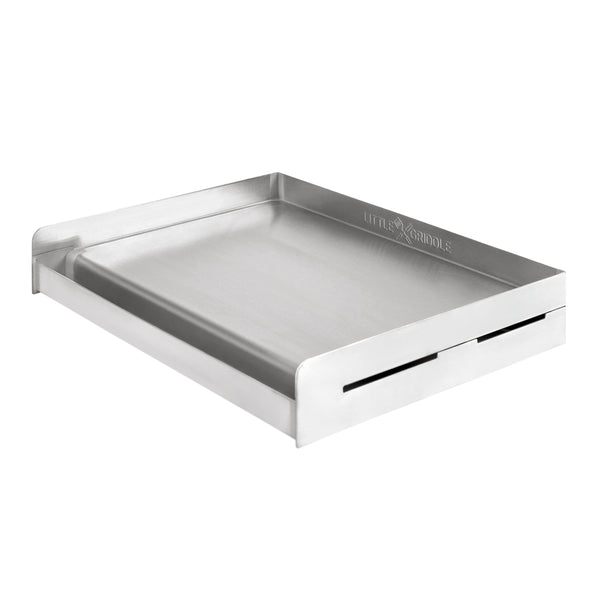 VEVOR Stainless Steel Griddle 17 in. x 13 in. Griddle Flat Top Plate with Handles Rectangular Flat Top Grill with Drain Hole, Silver