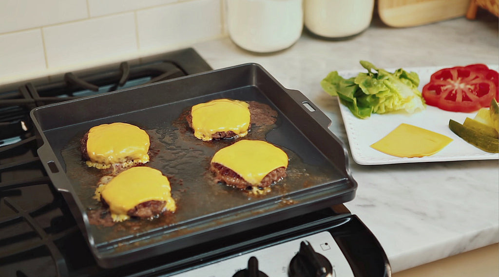 Recipe Idea: Double-Cheeseburgers and Crispy Griddle Fries